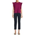 thumbnail image 2 of Time and Tru Women's Flutter Sleeve Top, 2 of 5