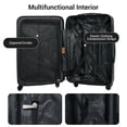 thumbnail image 3 of 3 Piece Hardside Luggage Sets, Hardshell Suitcase Lightweight Durable Spinner Wheels with Packing Cubes,Navy, 3 of 6