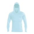 thumbnail image 2 of Evdexr Men's Sun Protection Hoodies Long Sleeve Upf 50 Sweatshirts with Mask Lightweight Hiking Hoodie Uv Protection Cooling Hooded Rash Guard Pullover Cyan 2XL, 2 of 4
