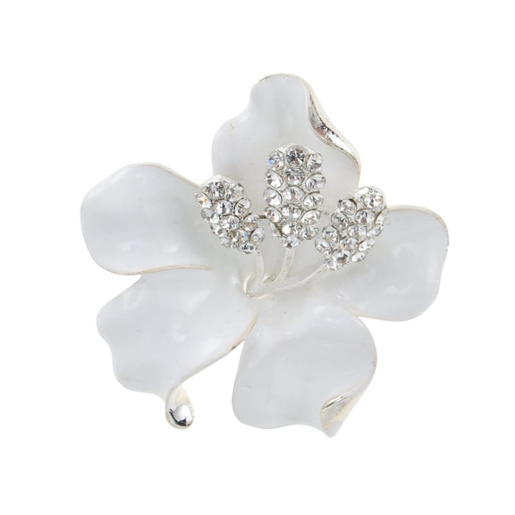 Vocoste 1 Pc Brooch Pin Petals Fashion Brooch White