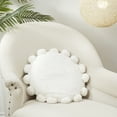 thumbnail image 3 of Saro Lifestyle Posh Faux Bunny Fur Pom Pom Poly Filled Throw Pillow, 3 of 3