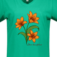 thumbnail image 4 of Inktastic Tiger Lilies Women's V-Neck T-Shirt, 4 of 5