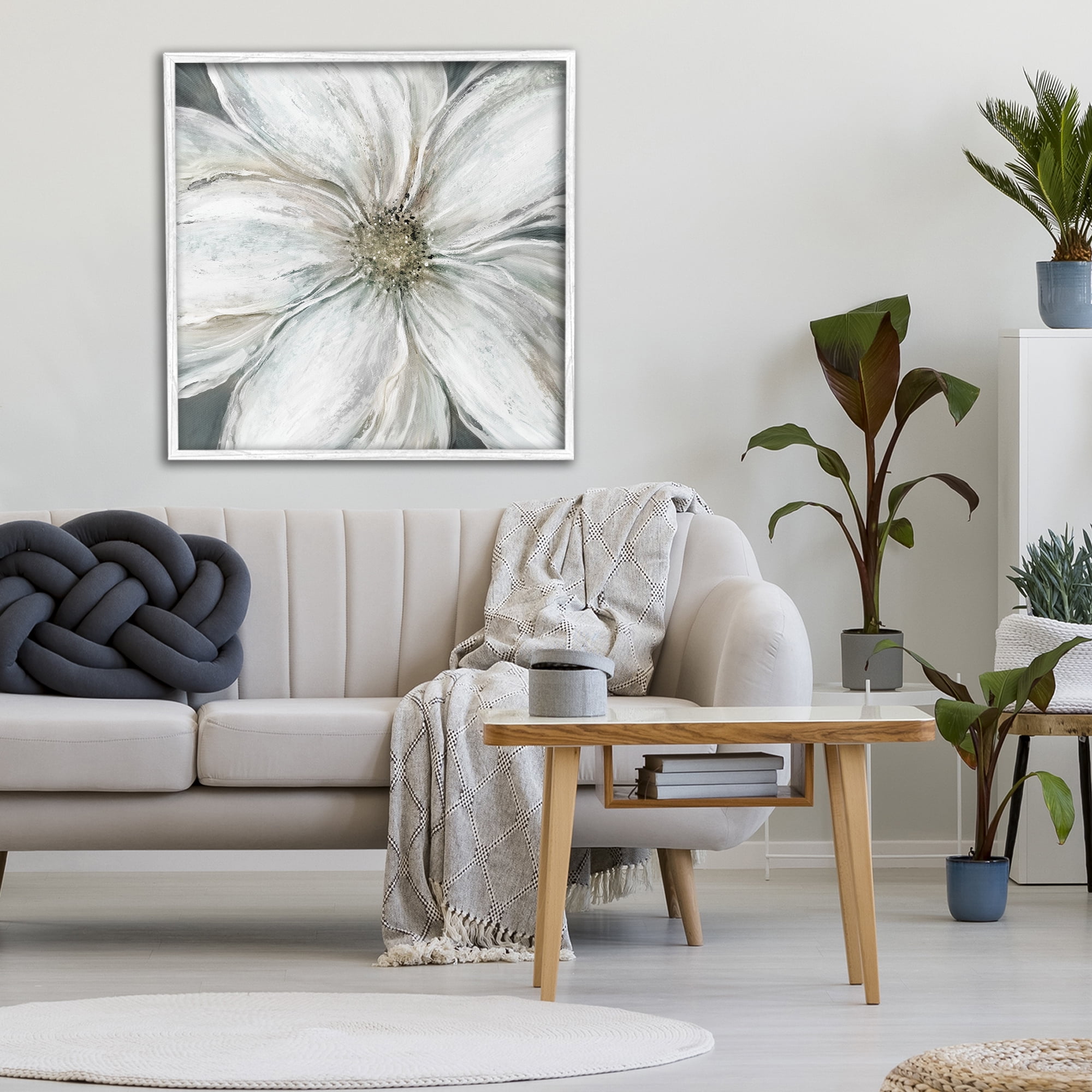 Stupell Industries Closeup Serene White Blossom White Framed Giclee Art, design by Carol Robinson