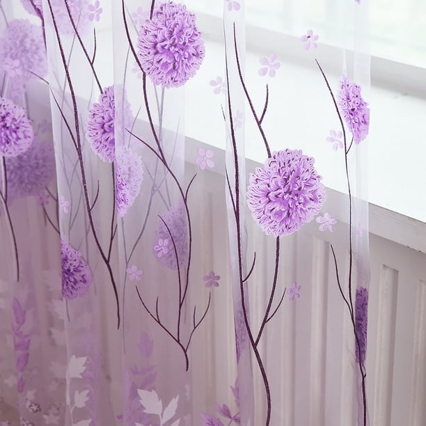 Cortina Transparente De Tul Para Ventanas, Visillo, Cenefa, 1 Panel De Tela