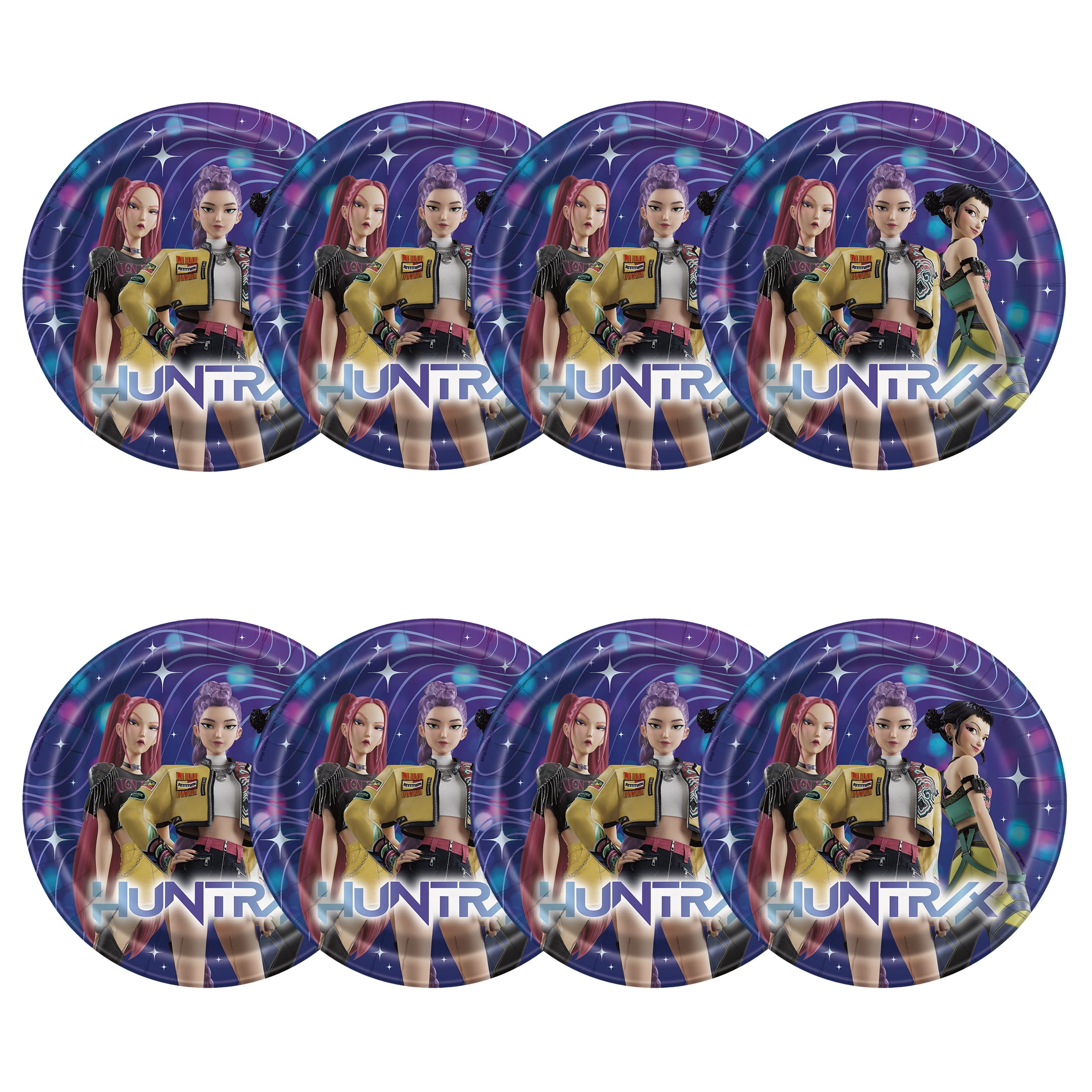 KPop Demon Hunters 8 Count 6.75IN Multicolor Dessert Paper Plates