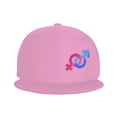 thumbnail image 2 of ZICANCN Male Female Couple Baseball Caps, Trucker Hats for Men And Women, Adjustable Breathable Flat Caps, Pink, 2 of 8