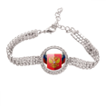 thumbnail image 1 of Emblema nacional del pais de Rusia Pulsera de tobillera de cadena de tenis, joyería de diamantes, 1 of 3