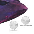 thumbnail image 3 of Goofa Galactic Wolf Stare Print Plush Throw Pillow Case, Soft Velvet with Hidden Zipper, Decorative Cushion Cover for Sofa, Bed, Car, and Home Décor-16"x24", 3 of 6