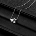 thumbnail image 3 of Joernso Couple Necklace Letter Shape Unisex Alloy Stainless Men Pendant for Gift, 3 of 8