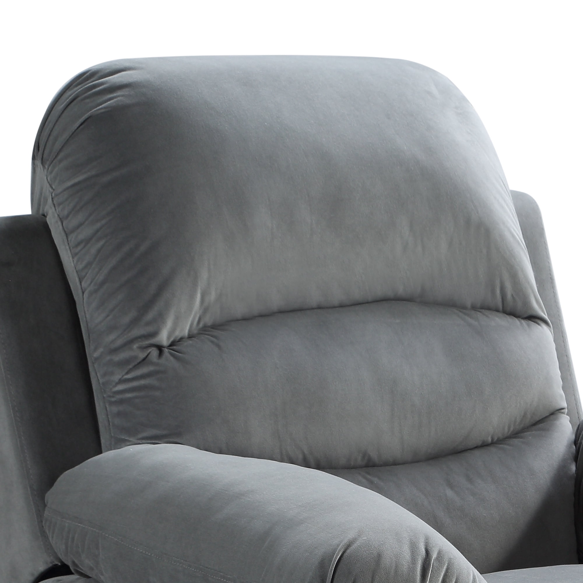 Kepooman Microfiber Manual Recliner Chair with Padded Seat for Bedroom Living Room, Gray Kepooman Microfiber Manual Recliner Chair with Padded Seat for Bedroom Living Room, Gray