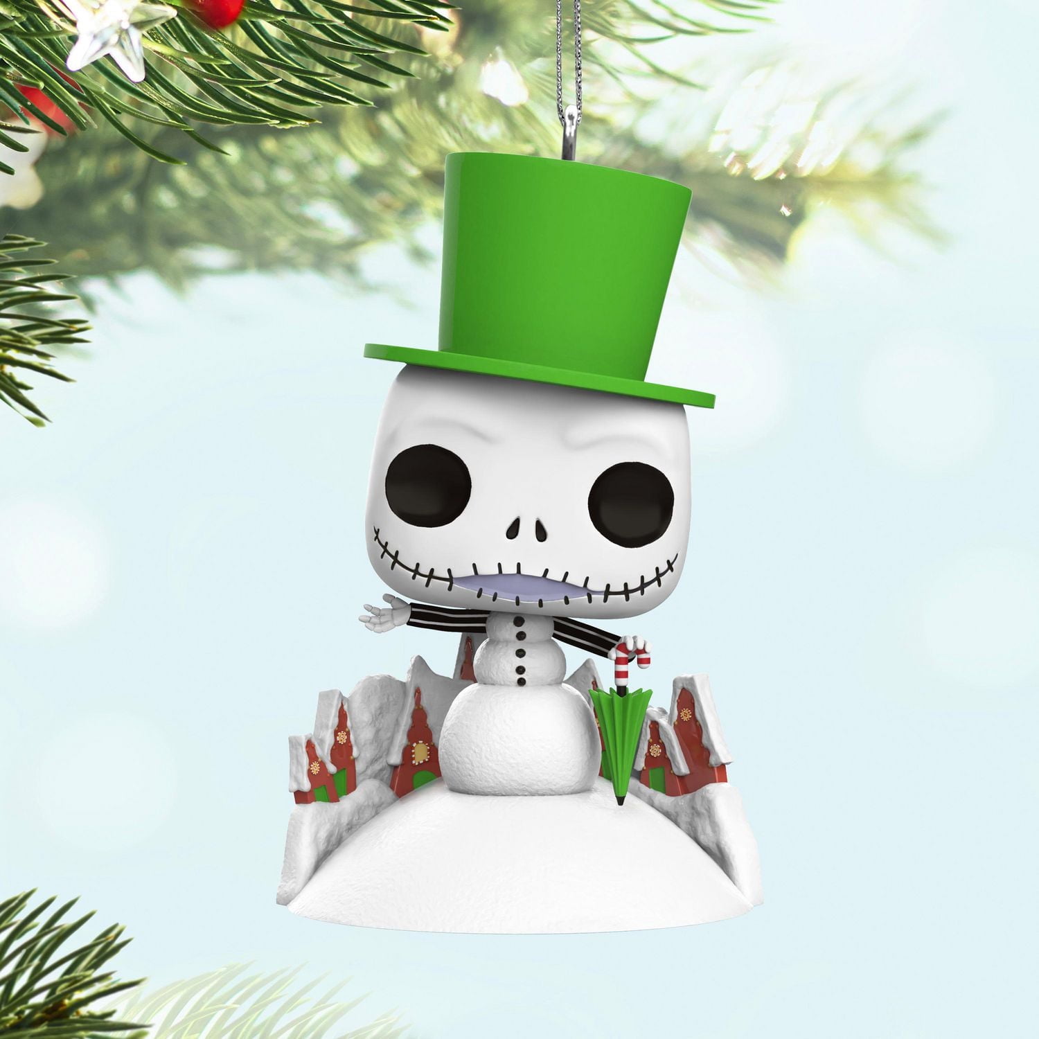Hallmark Keepsake Christmas Ornament (Disney Tim Burton's The Nightmare Before Christmas Jack Skellington Snowman Funko POP!)