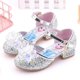thumbnail image 1 of Disney Frozen Aisha, zapatos de tacón alto para niñas, zapatos de baile de princesa para niñas, zapatos de cristal a la moda, sandalias de Elsa, fiesta, rosa, azul, plantilla de 28 18,3 CM Gao Jinjia LED, 1 of 2