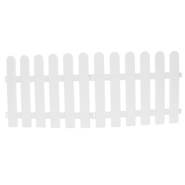 Clôture de Jardin en PVC Réutilisable pour Bordure Décorative et Séparation de Pelouse 2 Pcs Blanc