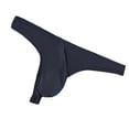 thumbnail image 2 of Lovzfmll Men's Underwear, Ice Silk Breathable Low-Rise Thong with Pouch, Quick-Dry Sheer Briefs Black, L, 2 of 5