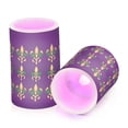 thumbnail image 7 of Yayeee Flameless Candles with Remote Flickering Battery Operated Multi Color Changing, Gold and Green Floral Pattern, 7 of 7