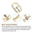 thumbnail image 3 of Uxcell 6Pack 0.59" Single Prong Belt Buckle Oval Center Bar Buckles for Leather Craft, Champagne, 3 of 7