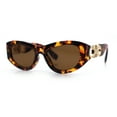 thumbnail image 5 of Womens Crop Mod Cat Eye Luxury Fashion Plastic Sunglasses Tortoise - Brown, 5 of 8