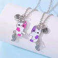 thumbnail image 2 of HOOUN 2Pcs/set Cute Cartoon Cat Shape Pendant Chain Best Friends Necklace Jewelry G:yq, 2 of 8