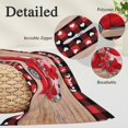 thumbnail image 2 of Valentine's Day Pillow Covers, Linen Long Throw Pillow Case, Red Truck Roses Love Plaid Wood Retro Holiday Pillow Protector Decorative Cushion Cover for Living Room/Bedroom 20" x 36", 2 of 8