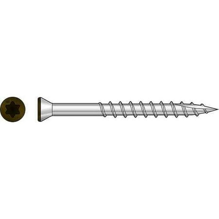 

Simpson Strong-Tie T07225FTPBR01 - #7 x 2-1/4 316SS Trim Screw T-15 17Pt 350ct