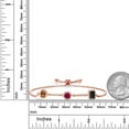 thumbnail image 3 of Gem Stone King 2.06 Ct Ecstasy Mystic Topaz Red Created Ruby 18K Rose Gold Plated Silver Bracelet for Women, 3 of 4