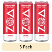 (3 pack) Zoa Strawberry Watermelon Zero Sugar , 12 fl oz Aluminum Can, 0% ABV