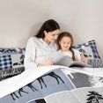 thumbnail image 4 of Manfei Safari Bear 7-Piece Bedding Comforter Set,Outdoor Adventure King Bedding Sets,Blue Black Plaid Grid Bed Sheets For Boy Teens,Ultra Soft Home Decor, 4 of 8