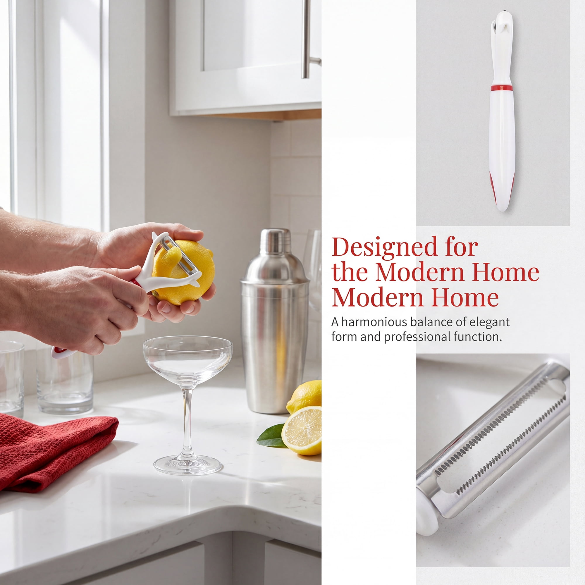 Unique Bargains Stainless Steel Durable Peeler with Ergonomic Handle Red 6.7" x 3"