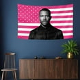 thumbnail image 3 of Frank Singer Ocean Pink America Flag Tapestries For Room Guys Girls College Dorm Man Cave Bedroom Wall Decor Hangings Indoor, 3 of 7