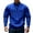 Blue, variant on Afuyipoi Mens Stand Up Collar Sweatshirts, Quarter Zip Fall Winter Sport Pullover Top with Zipper Pocket Wine L