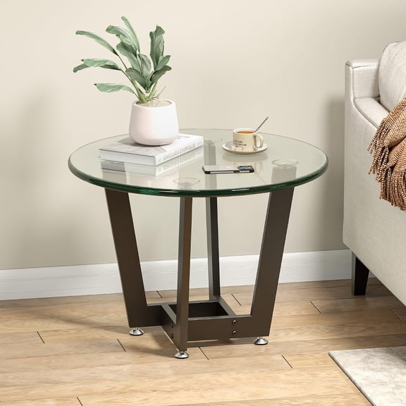 Metal Coffee Table Legs 18 Inch, Heavy Duty Round Coffee Table BaseοΌEnd Table Legs for Marble, Glass, Wood Top (Black)