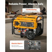 KFFKFF Portable Dual Fuel Generator, 4650W Peak Gasoline Power & 4130W Peak LPG Power, Home Backup Generator with Electric Start, Gas and LPG Compatibility, CO Detection, 20A & 50A Outlets