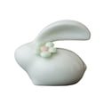 thumbnail image 2 of Set of Mini Ceramic Rabbit Figurines, Easter Bunny Figurine Decorations, Spring Rabbit Ornament with Flowers, Porcelain Easter Bunny Decorations for Home, Tabletop Ornament, Tea Ceremony Pet, 2 of 4