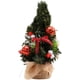 thumbnail image 2 of Mini árbol de Navidad con diseño de escena, lazo, ligero, falso árbol de Navidad, decoración navideña roja Rojo Verde, 2 of 2