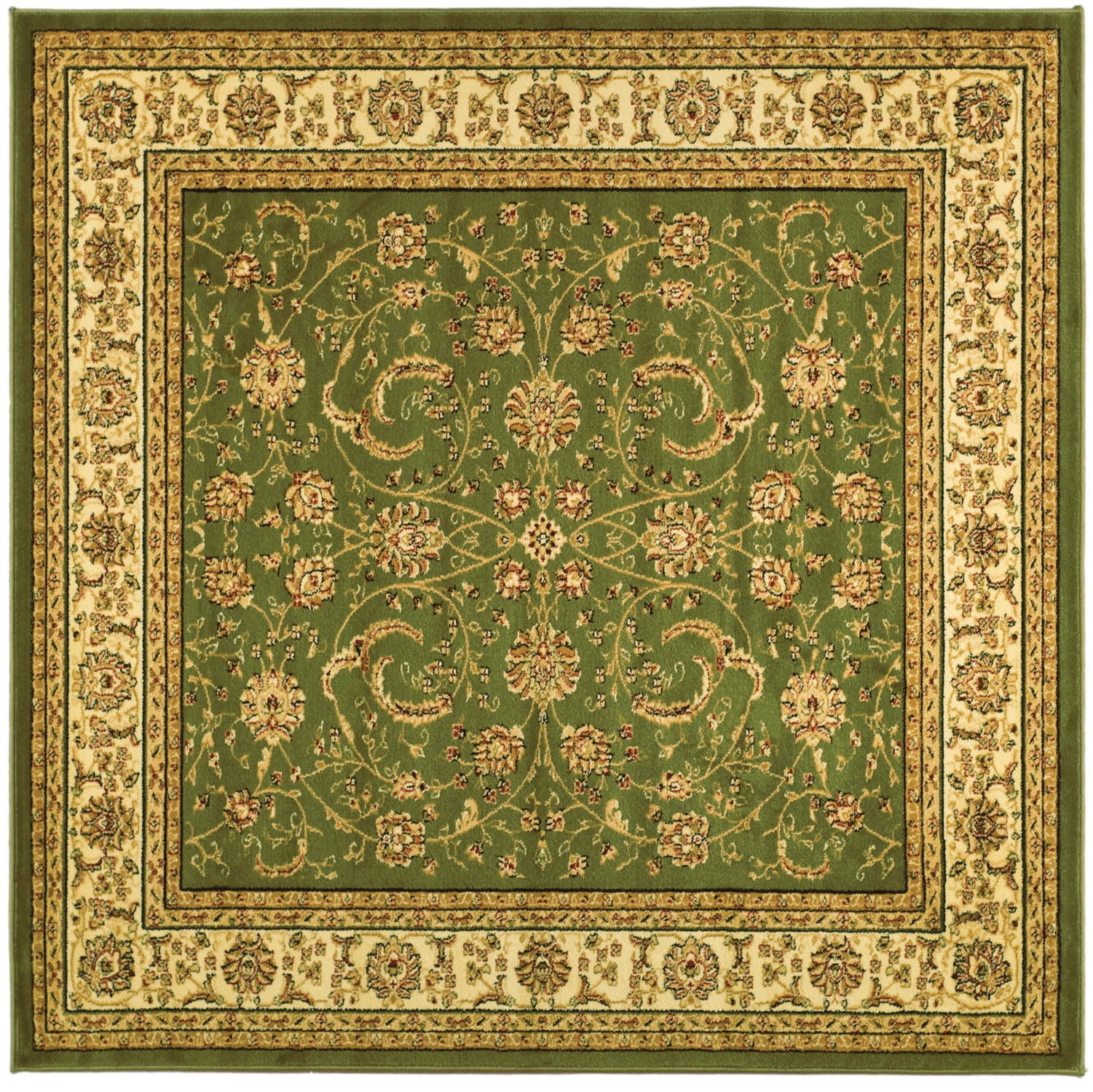 Safavieh Lyndhurst Priscilla Floral Area Rug, Sage/Ivory, 8' x 8' Square
