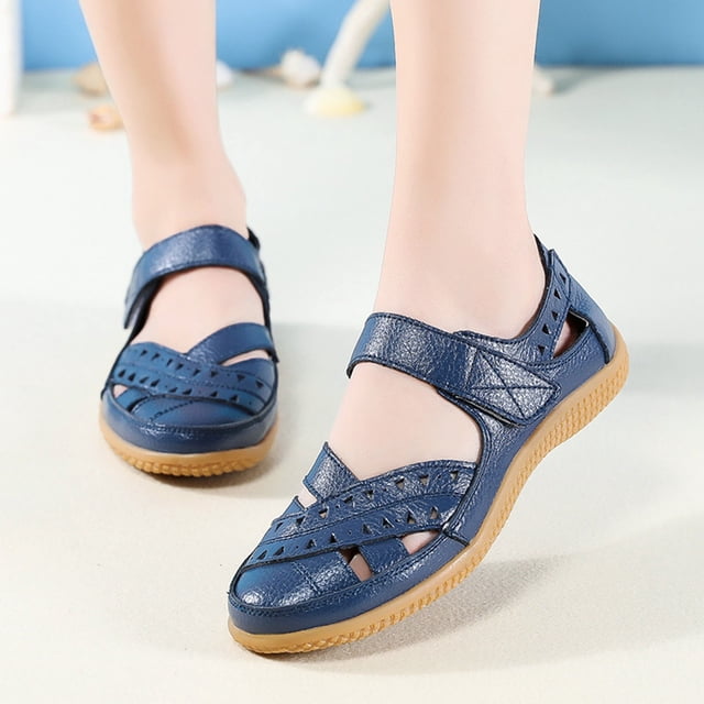 LSLJS Sandales pour Femmes Trou Creux Chaussures Décontractées Respirantes pour Femmes, Chaussures Plates