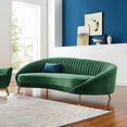 thumbnail image 2 of Tufted Sofa, Velvet, Green, Modern Contemporary Urban Design, Living Lounge Room Hotel Lobby Hospitality, 2 of 8