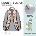 thumbnail image 4 of Black Cute Dachshund Dog and Wine Backpack for School,Cute School Bag,Schoolbag with Adjustable Shoulder Straps & Padded Back,15.3"x11"x6.7", 4 of 5