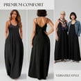 thumbnail image 5 of Whoinshop Womens Maxi Dress with Pockets 2026 Casual Strap Plus Size Loose Plain Long Office Summer Beach Travel Dresses, 5 of 5