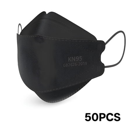 OITY 2026 New Kn95 Face Masks 50 Pack,Breathable Comfortable and Disposable Kn95 Mask,Black for Daily Use,Travel,Outdoor Activities,Public Places,Workplace