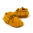 thumbnail image 4 of Baby Boys Girls Moccasins Soft Sole Tassels Prewalker Anti-Slip Shoes, 4 of 6