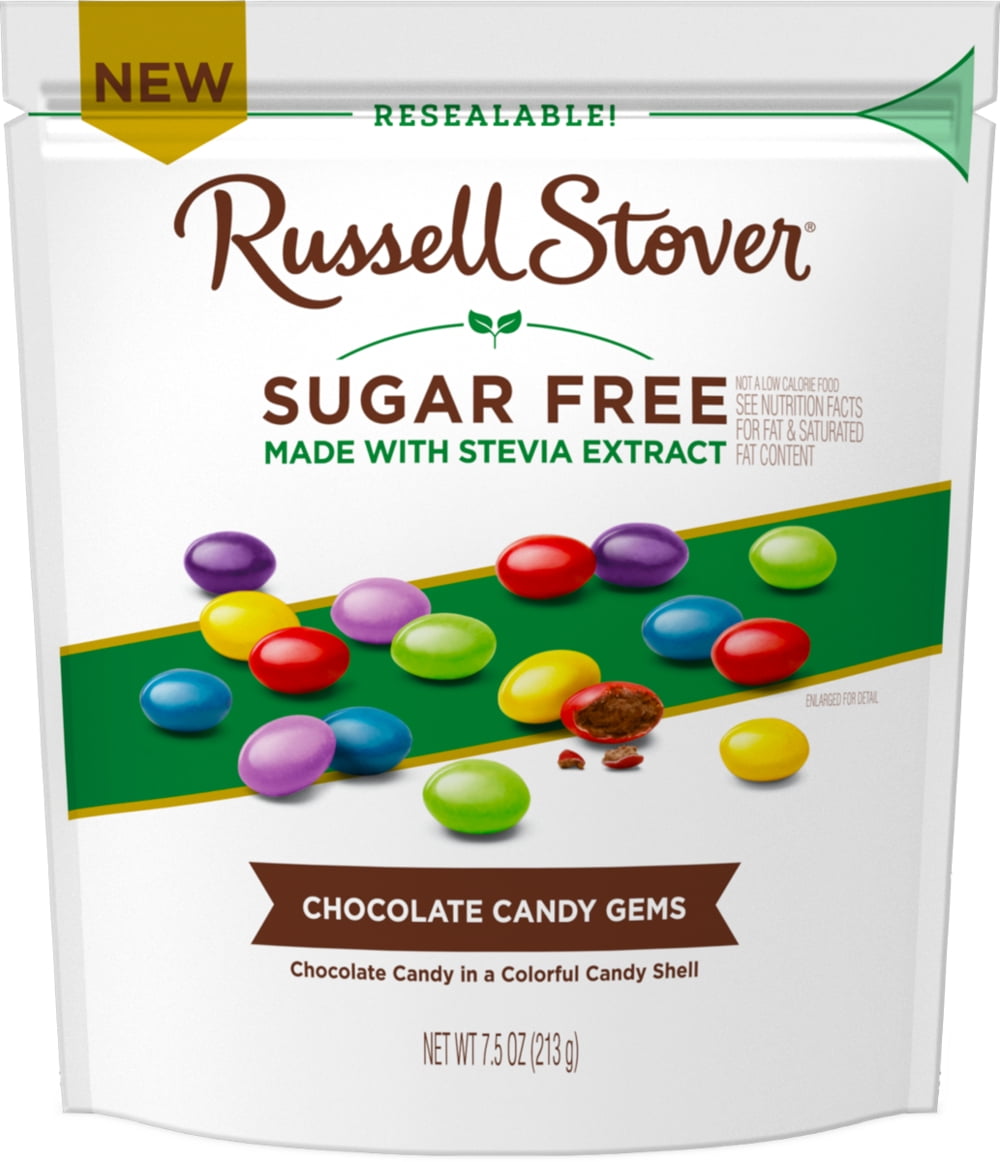 Russell Stover Sugar Free Chocolate Candy Gems, 7.5 oz