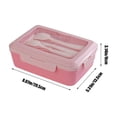 thumbnail image 2 of sruoe Bento Box, Lunch Boxes for Adults, bento box lunch, Portable Leakproof Heated Bento Container, Microwave Safe Heated Lunch Boxes for Storage Home Office Work Study, Plastic, 2 of 6