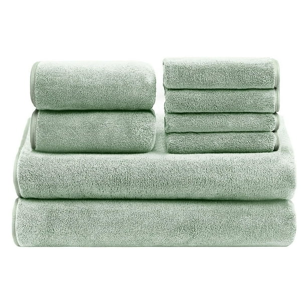 Juego Toallas de Baño Super Absorbente y Secado Rápido,8 Piezas Toalla de Baño Incluyendo 4 Toalla de Mano,2 Toalla,2 Toalla de Baño,Agradable para la Piel Vellón de Coral Toalla para Hogar,Hotel