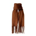 thumbnail image 3 of ZSQDM Autumn and Winter New Coarse Fringed Circle Sand Solid Color Scarf for Women and Men Thickened Shawl beanies Hat Press Scarf ,Hat,& Gloves Shot Bottles with Caps, 3 of 3