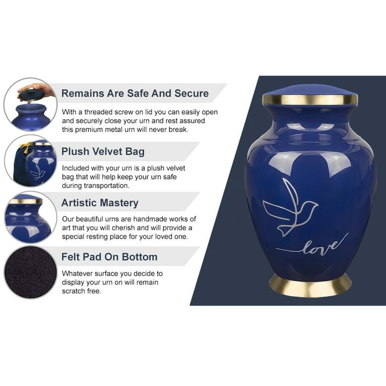 Trupoint Memorials Cremation Urns for Human Ashes - Decorative Urns, Urns  for Human Ashes Female & Male, Urns for Ashes Adult Female, Funeral Urns 