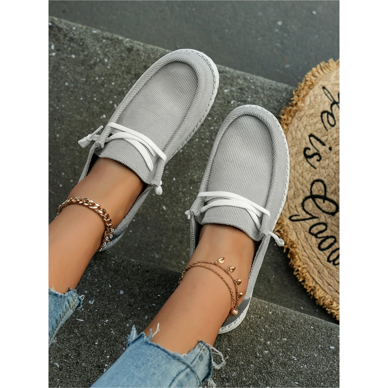 Woobling Shoes for Women Extra Wide Width Comfort Canvas Sneakers