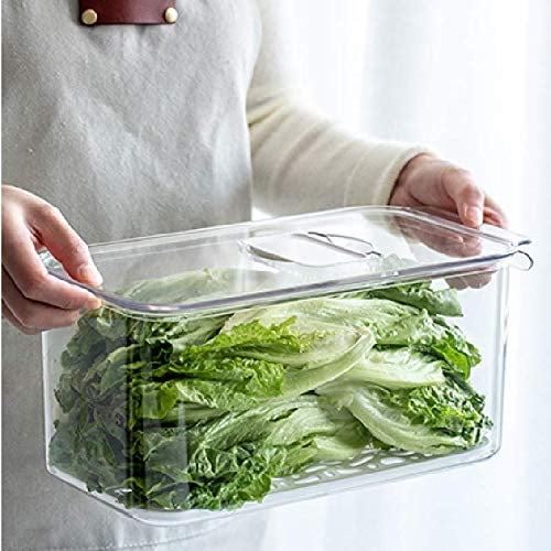 Refrigerador Slideep con recipientes de almacenamiento de alimentos con tapas