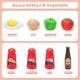 thumbnail image 6 of CUTE STONE Kids Pretend Play Kitchen Accessories Set with Toy Cooktop, Pots & Pans, Play Food and Utensils, Cooking Role Play Toy with Light & Sound for Boys & Girls, 6 of 9