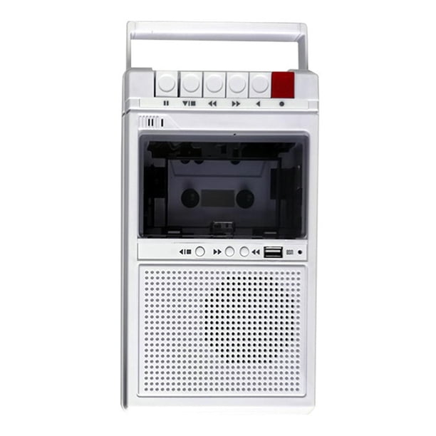 Reproductor de casete portátil de bolsillo MP3, música, para hombres y mujeres, regalo de cumpleaños para el hogar Blanco